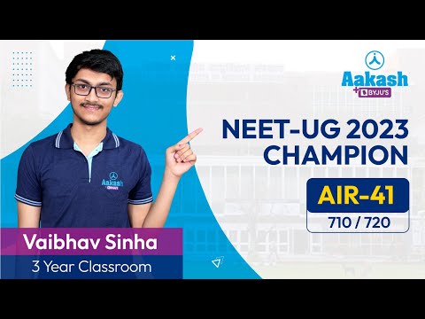 Vaibhav Sinha Shares His Preparation Strategy | AIR 41 (710/720), NEET (UG) 2023 Result