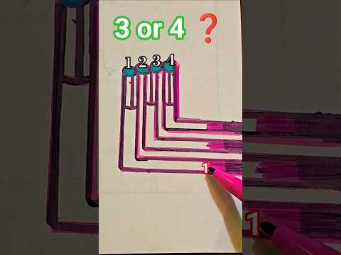 3 or 4?? #guess #trick #illusion #create #drawing #easy #satisfying #count