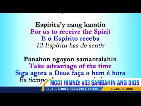 MCGI HIMNO: #03 SAMBAHIN ANG DIOS (MULTILANGUAGE)