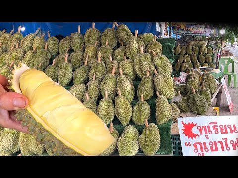 Amazing! Durian Cutting Master , Fruits Cutting Skills - Thai Street Food #cuttingdurian #streetfood