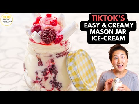 TikTok Recipe Vlog: Mason Jar Ice-Cream -- Genius Hack!