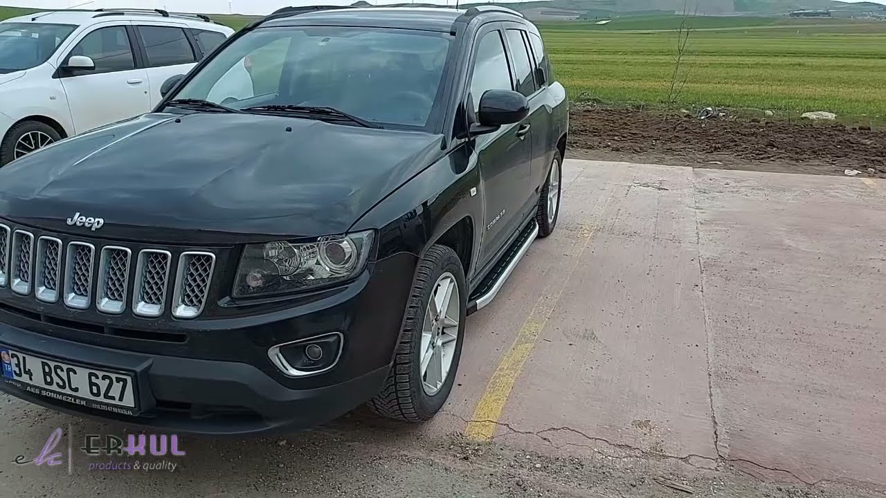 Jeep Compass 2006-2016 гг. Боковые Подножки Fullmond (2 шт., Алюминий) Video 3