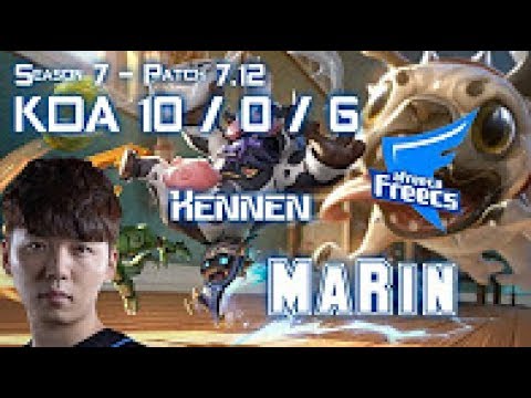 AFs MaRin KENNEN vs RENEKTON Top - Patch 7.12 KOREA Ranked