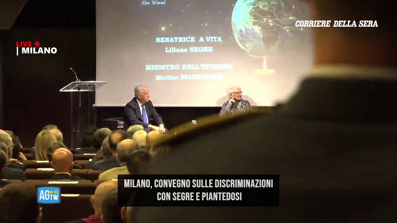 Il convegno «Le vittime dell'odio» con Liliana Segre e il ministro Piantedosi in diretta