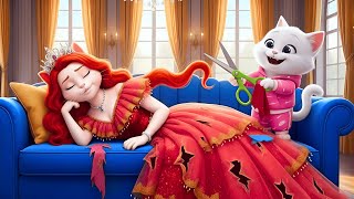 Mischievous Little Cat ✂️✂️👗 Cut Mom’s Dress and Then Made a New One 💇🏻‍♀️😭 A Kitten Story