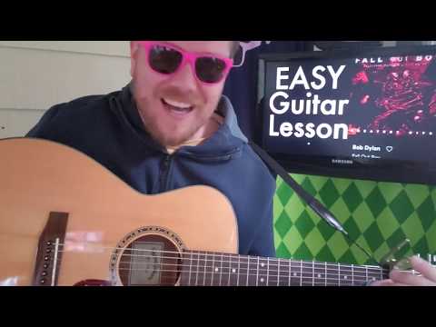 How To Play Bob Dylan Fall Out Boy // easy guitar tutorial beginner lesson tabs easy chords