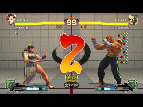 SSF4AE SVK EX Legs (Chun) v. Vicente (Sagat)