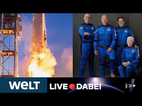 AMAZON-GRÜNDER: Jeff Bezos und drei Begleiter nach Weltraumflug gelandet | WELT LIVE DABEI