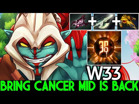 W33 [Huskar] Bring Cancer Mid is Back 18 Min Push Tower 3 Dota 2