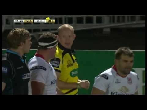 Glasgow Warriors v Ulster 23/09/2016 Darren Cave Try