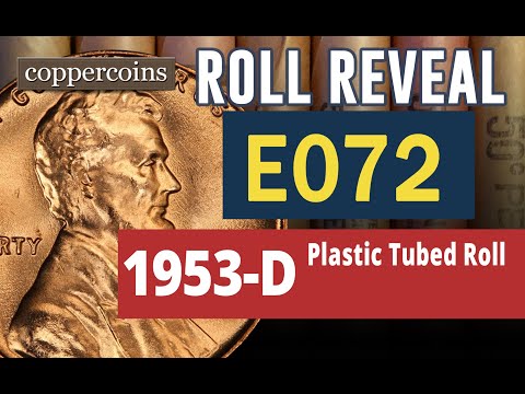 Coin Roll Hunt Reveal #E072 : 1953-D Plastic Tubed Roll