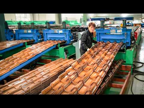 Wie Metalldachziegel hergestellt werden. Zufriedenstellender Massenproduktion Prozess