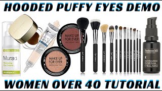 Hooded Puffy Eyes Makeup Tutorial for Women over 40 | Pro Artist Tips & tricks- mathias4makeup