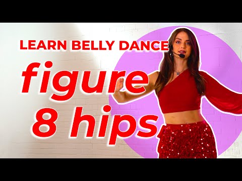 how to #bellydance 💃 horizontal figure 8 hip movement