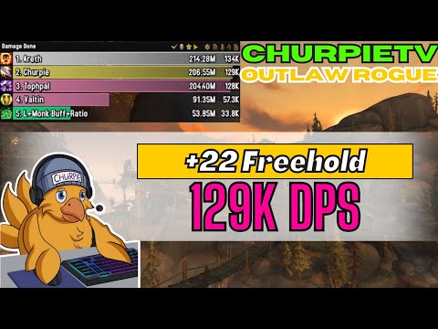 129K DPS Rank 1 World Outlaw Rogue PoV | +22 Tyrannical Freehold VoD