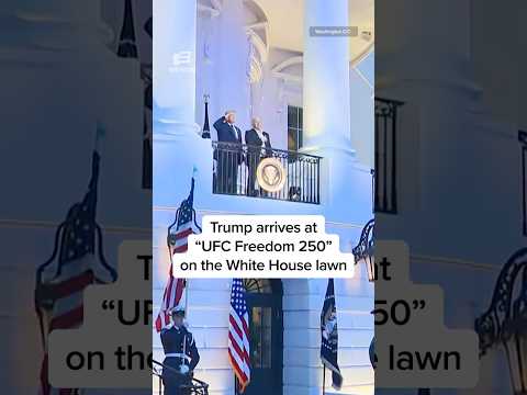 Trump arrives at 'UFC Freedom 250' on the White House lawn