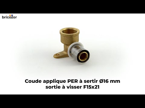 Coude PER à sertir F15x21 à visser avec embase de fixation BRICOZOR