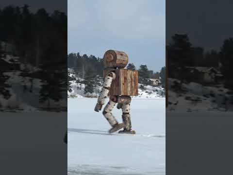Morning walk on the frozen River
