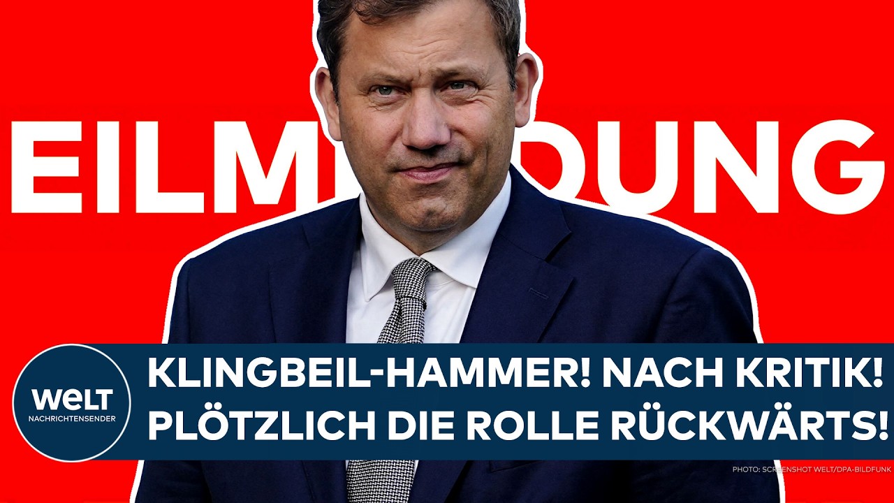 DEUTSCHLAND: "Das mache ich nicht!" Klingbeil-Hammer! Nach Kritik! Plötzlich die Rolle rückwärts!