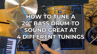 Video thumbnail for HOW TO TUNE A 20 INCH BASS DRUM TO 4 GREAT SOUNDS by Kenny Sharretts