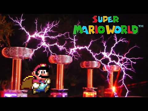Super Mario World CASTLE, but with TESLA COILS