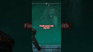 Speak with big bird in Helheim #godofwarragnarok #kratos #shorts