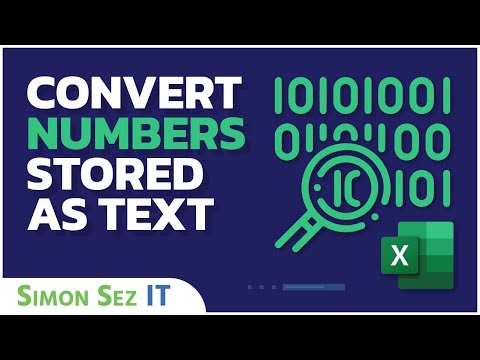 How to Convert Numbers Stored as Text in Excel