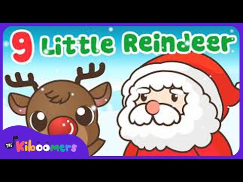 9 Little Reindeer | Santa's Reindeer | Kids Christmas Songs | The Kiboomers