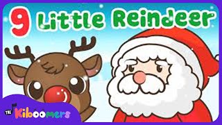 9 Little Reindeer | Santa's Reindeer | Kids Christmas Songs | The Kiboomers