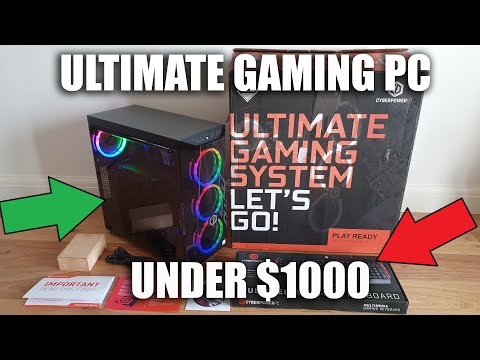 GAMING PC from CyberPowerPC FOR UNDER $1000 Unboxing and Setup!