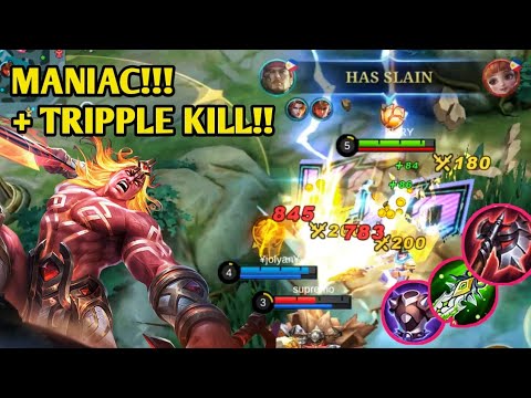MANIAC + TRIPLE KILL Lapu Lapu Almost got SAVAGE!! - Build Top 1 Global Lapu Lapu ~ MLBB