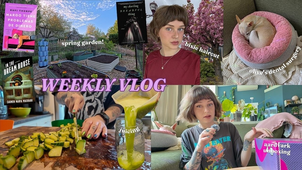 homebody spring days 🐛 garden tour, so many books, & starting sourdough journey