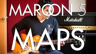 Maroon 5 - maps | electric guitar cover (instrumental & backing track)