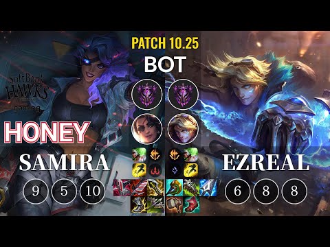 SHG Honey Samira vs Ezreal Bot - KR Patch 10.25