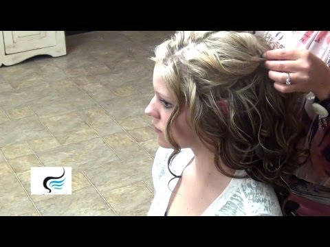 Half updo bridal hairstyle tutorial from Boys and Girls Hairstyles