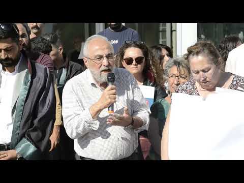 Şiar Rişvanoğlu'na yönelik faşist tehdit Adana adliyesi önünde protesto edildi