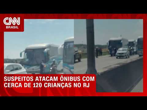 Criminosos atacam ônibus de excursão com 120 crianças na Linha Vermelha (RJ) | HORA H