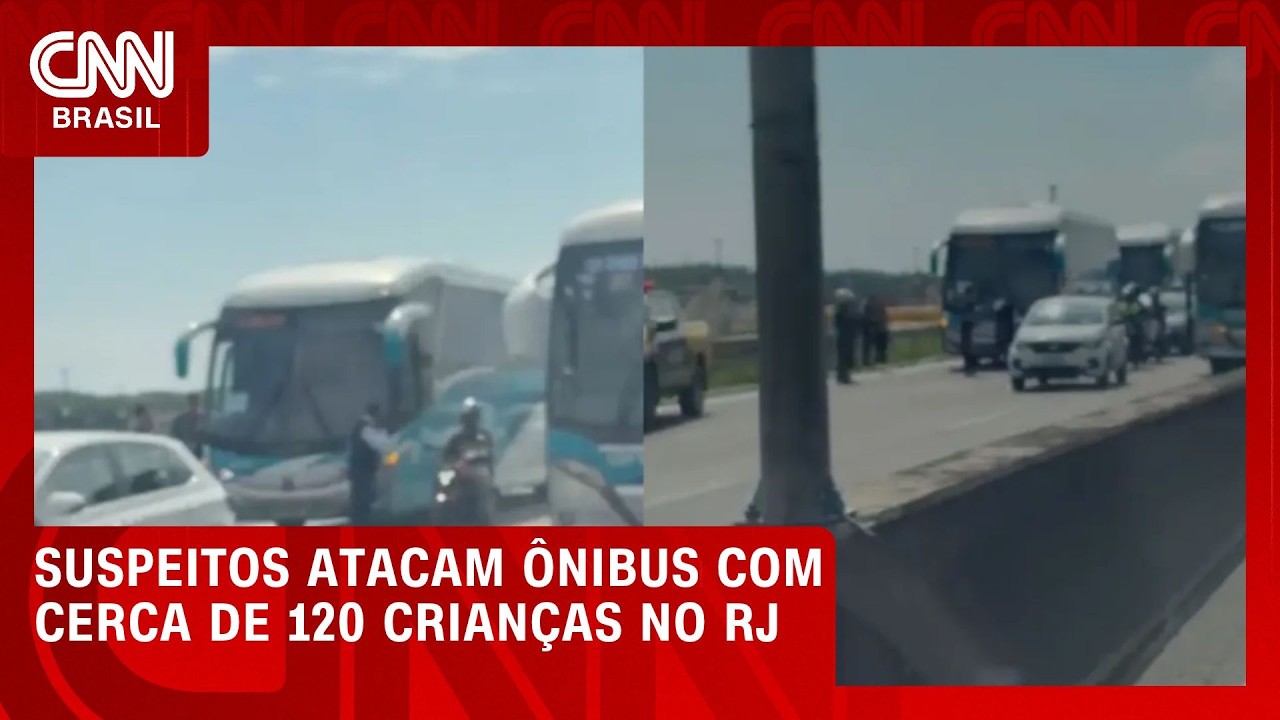 Criminosos atacam ônibus de excursão com 120 crianças na Linha Vermelha (RJ) | HORA H