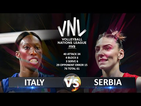 Italy vs Serbia | Women's VNL 2025