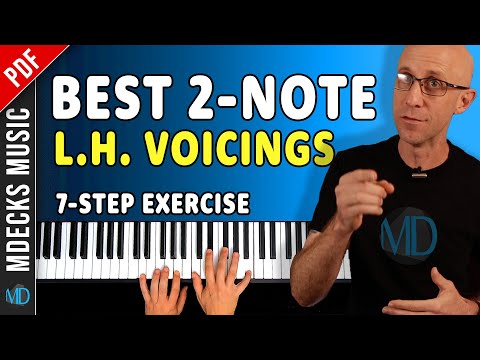 Easy Jazz Piano Voicings: 2-Note Left Hand Voicings Every Musician Should Know. #jazzpianolessons