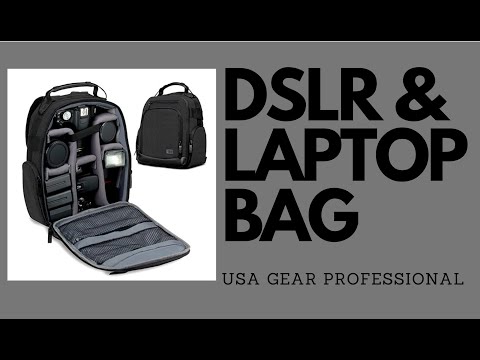 🎬(Verified) USA GEAR Pro DSLR Camera & Laptop Backpack 🎬 Video