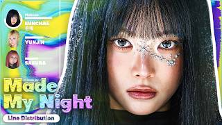 Download lagu Made My Night - LE SSERAFIM (Vertical Line Distribution   Color Coded Karaoke Lyrics) mp3