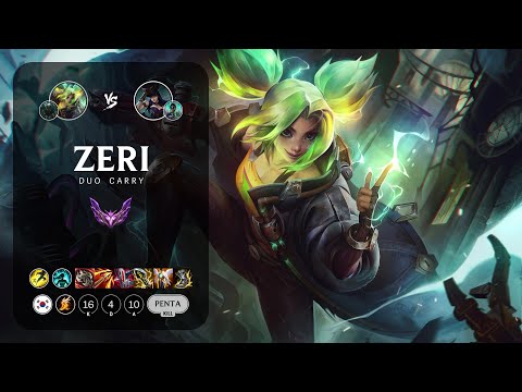 Zeri ADC vs Caitlyn - KR Master Patch 12.23