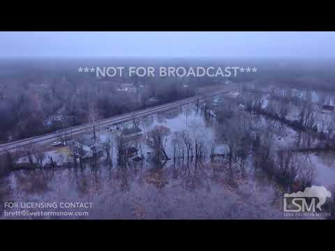 02-23-2018 North Little Rock/Jacksonville, AR homes flooding and drone footage