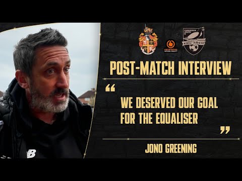 POST-MATCH INTERVIEW | Jono Greening vs Spennymoor (National League North)