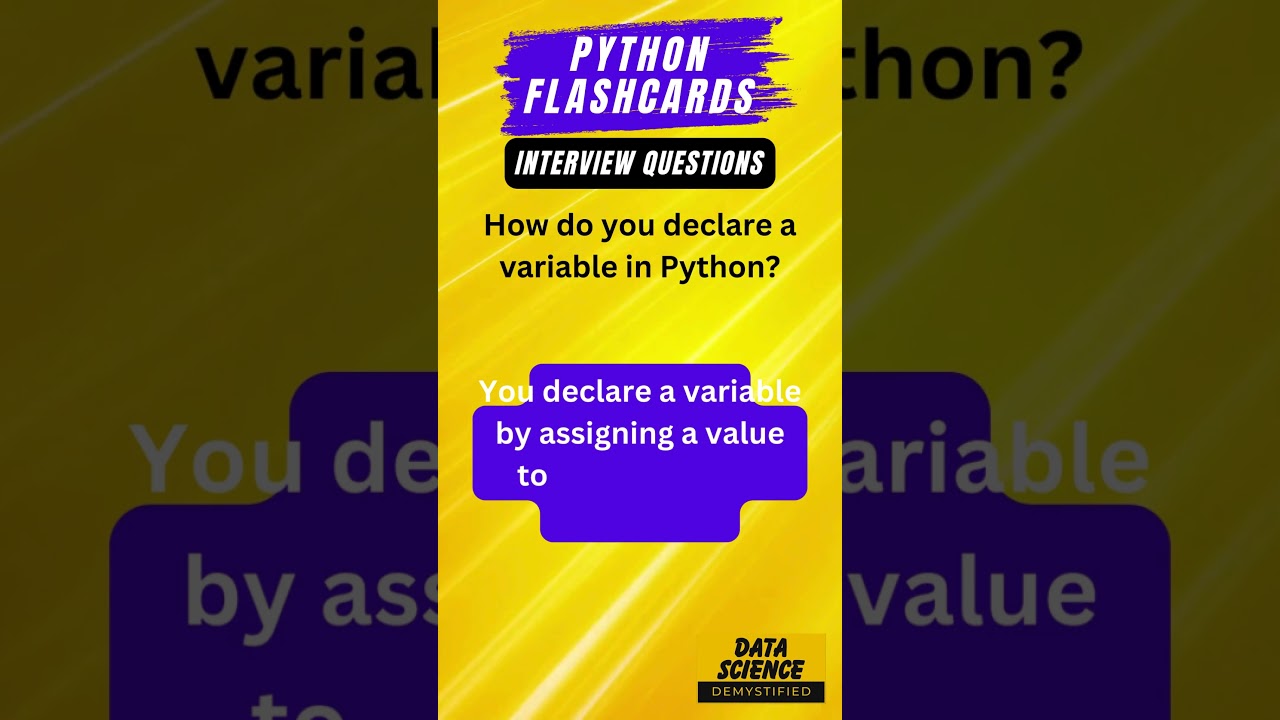 Python Interview questions - Flashcards #python #flashcards #PythonVariables #LearnPython