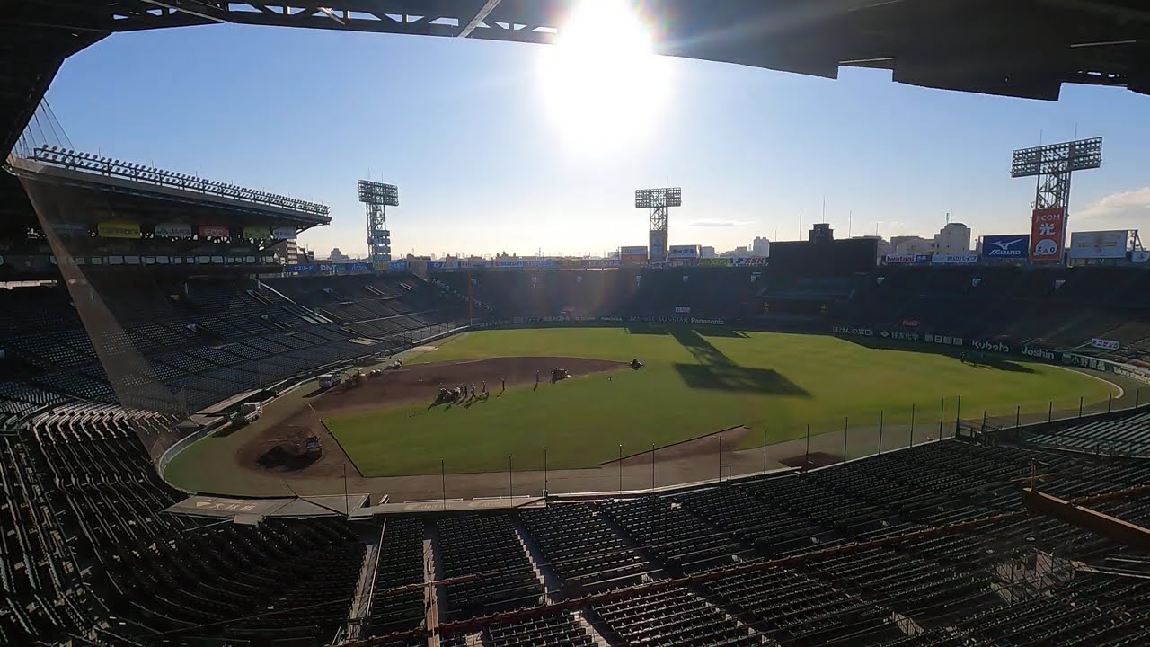 【タイムラプス動画】『ファミリーマート杯 第80回 毎日甲子園ボウル』芝生敷設～フィールド作成