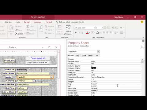 Microsoft Access A to Z: Creating combo boxes (drop-down lists) for data entry on a form