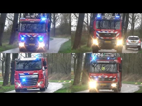 Primeur Tankwagen Velsen 122462 & Brandweer met spoed naar een Middelbrand Hotel in Velsen Zuid
