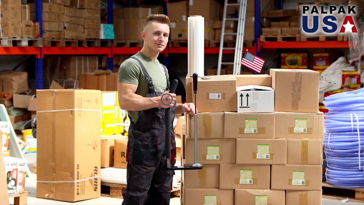 PalPak300 BACKSAVER - Best Selling Stretch Film Dispenser with Extended Handle! PalpakUSA.com